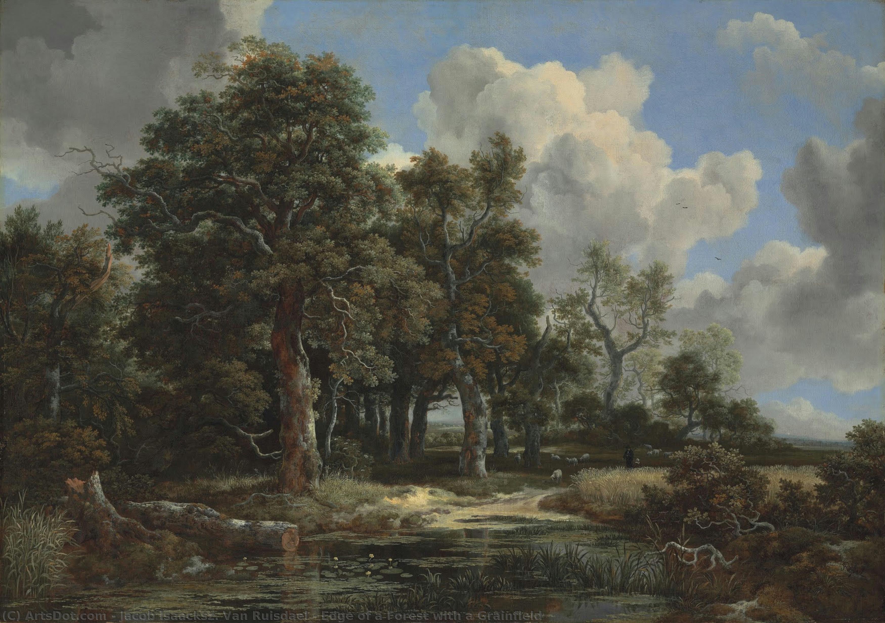 Waldrand Mit Getreidefeld — Jacob Van Ruisdael