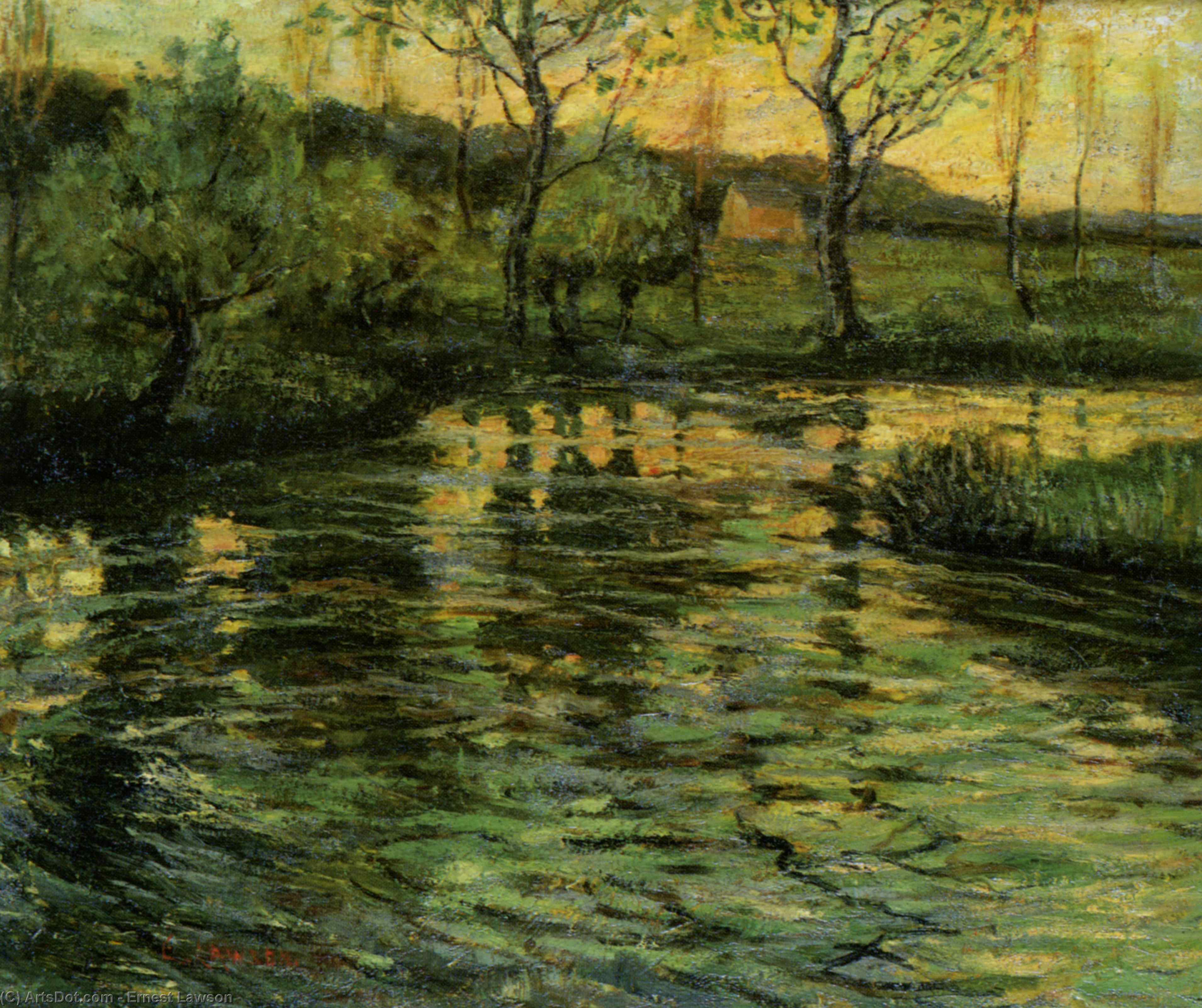 Conneticut River Scene — Ernest Lawson