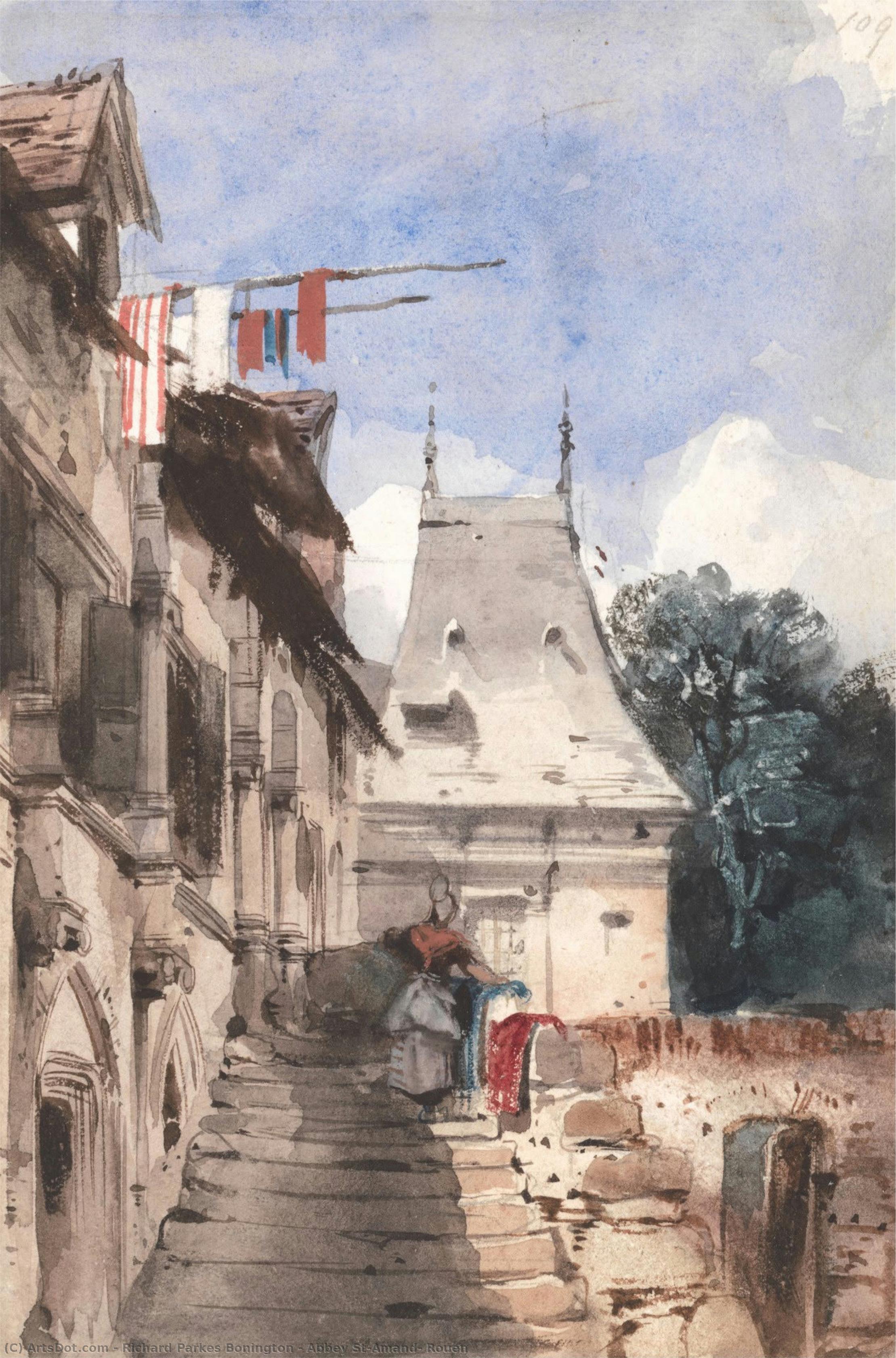 Abbaye St-amand, Rouen — Richard Parkes Bonington