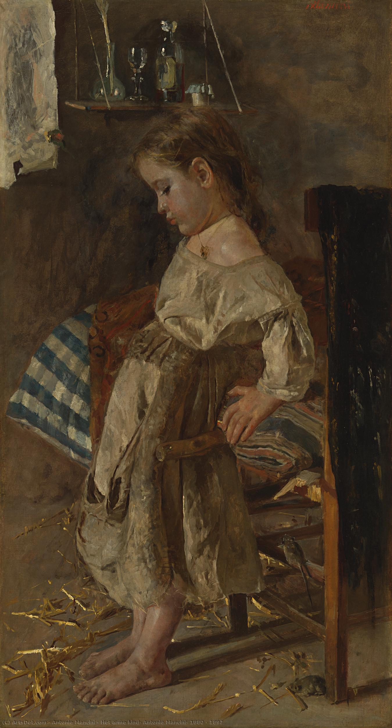 Het Arme Kind, Antonio Mancini, 1880 - 1897 — أنطونيو مانشيني
