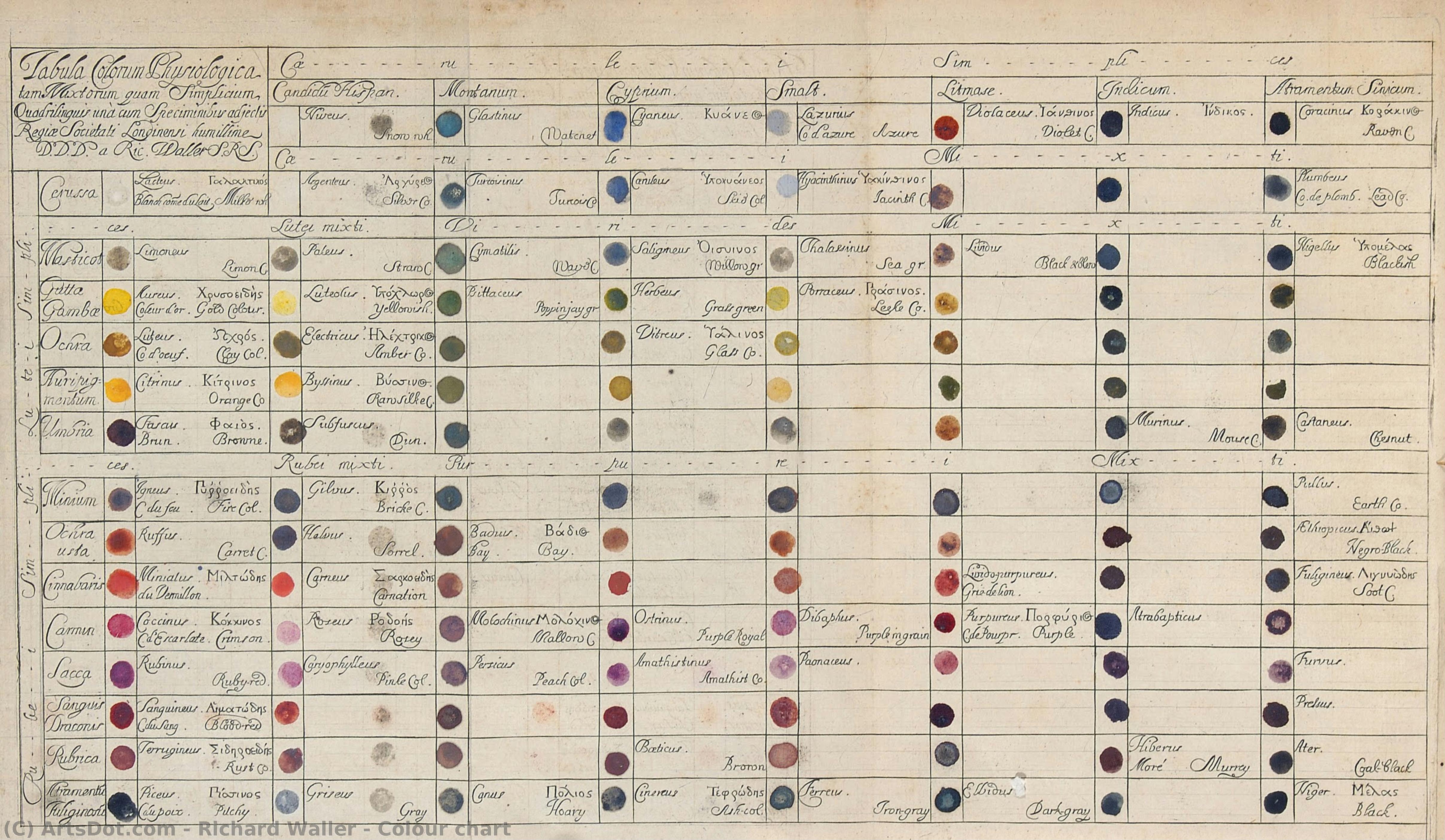 Colour Chart — Richard Waller