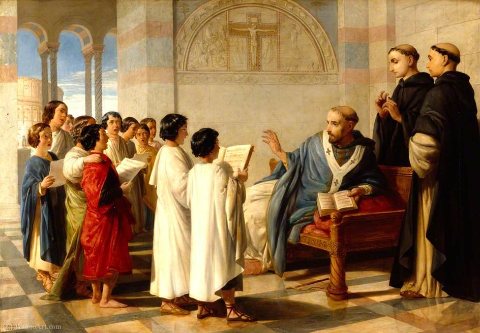 Saint Gregory Teaching His Chant — John Rogers Herbert