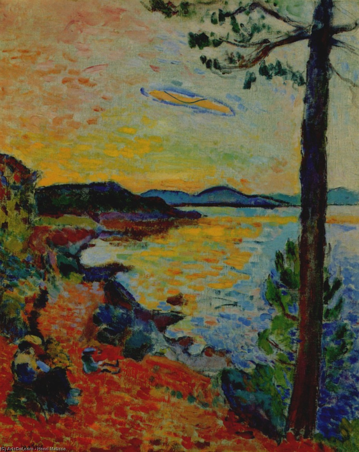 Le Goûter O Golfo De Saint-tropez Aceite Sobre Lienzo Düsseldorf, Kunstsalllung — Henri Matisse