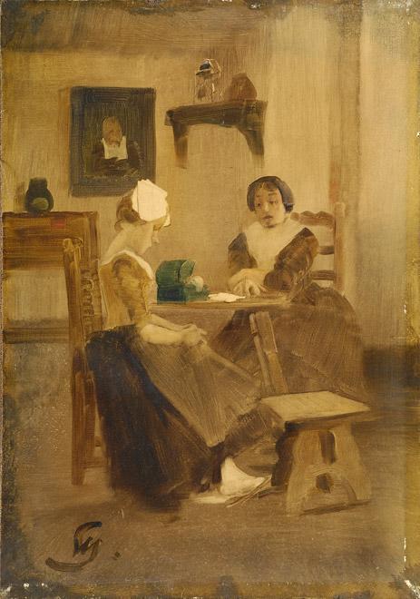 Interior With Two Women — Wilhelm Schreuer
