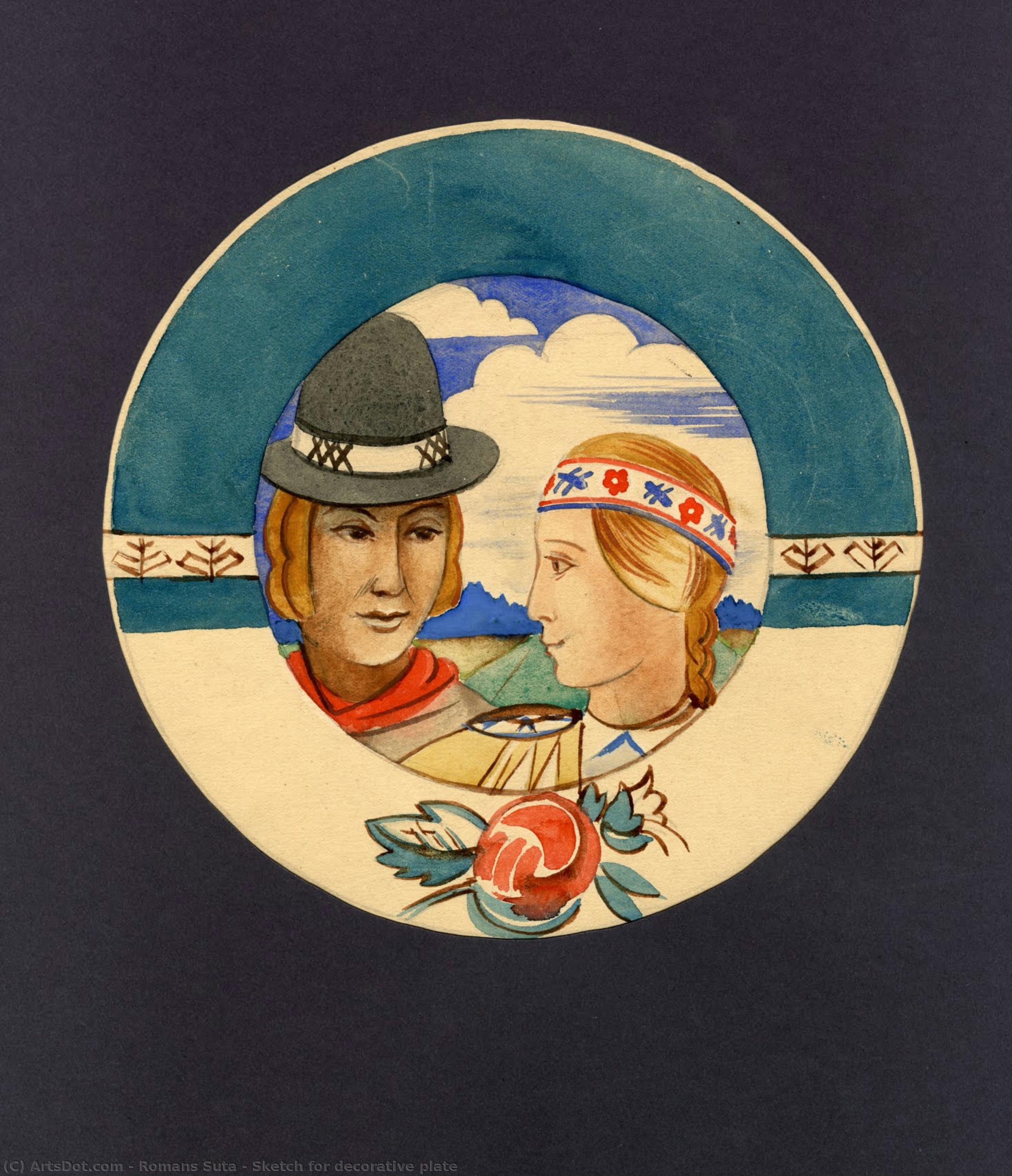 Sketch For Decorative Plate — Roman Šuta