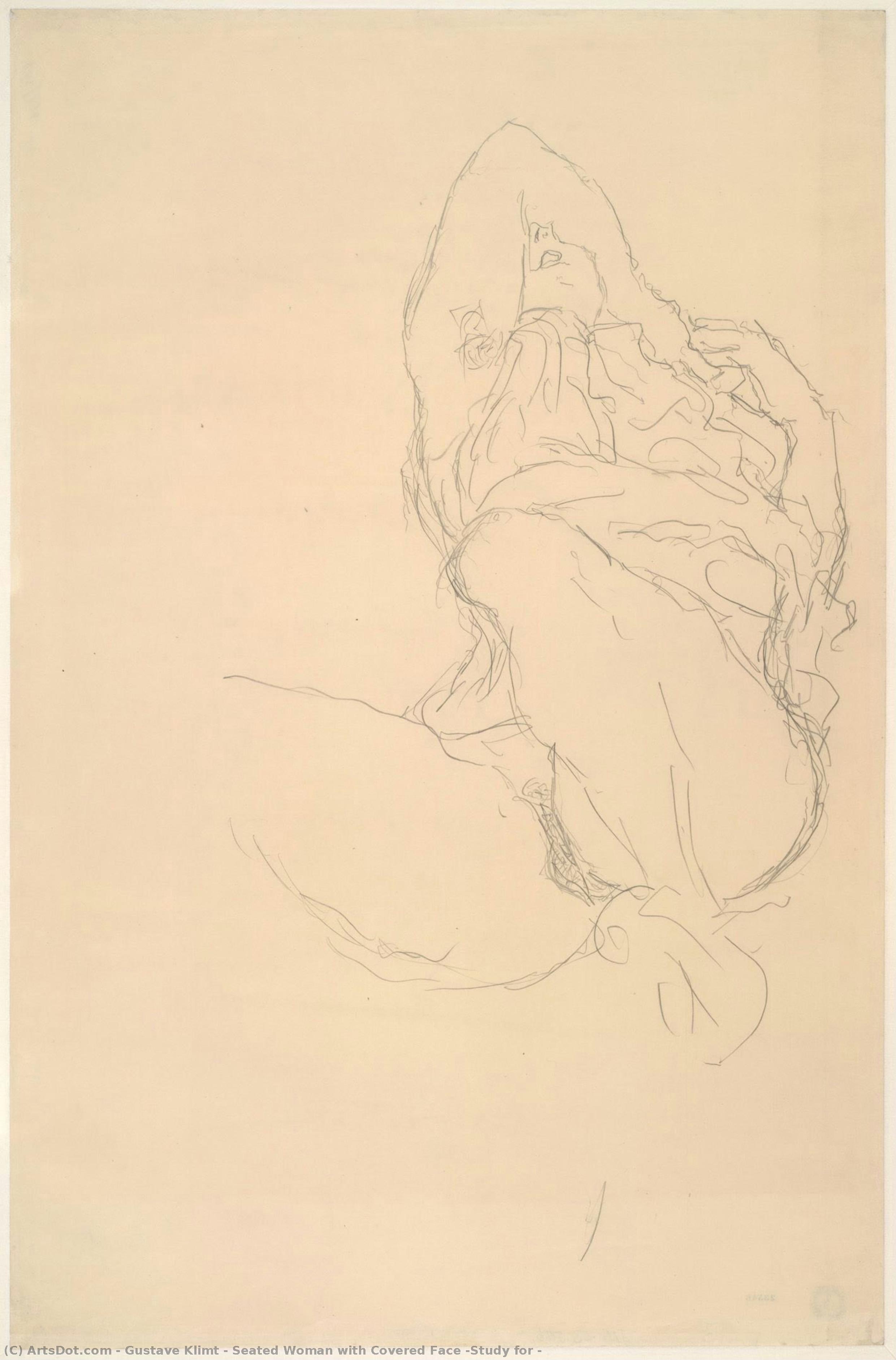 Seated Woman With Covered Face (study For — Gustav Klimt