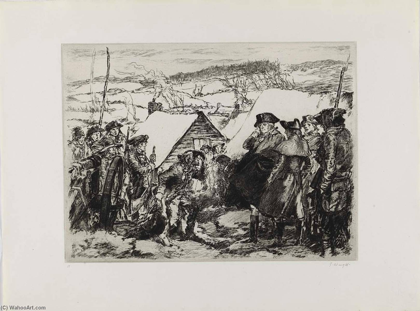 Washington At Valley Forge (from The Portfolio The Bicentennial Pageant Of George Washington ) — George Hand Wright