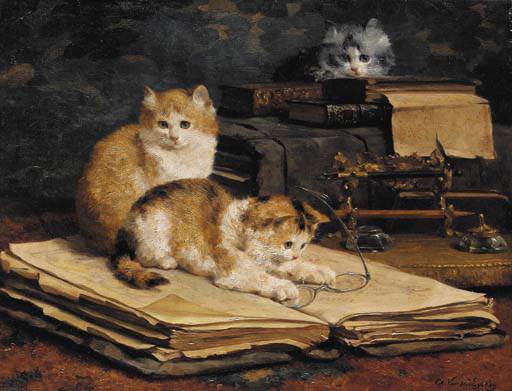 Feline Librarians — Charles Van Den Eycken