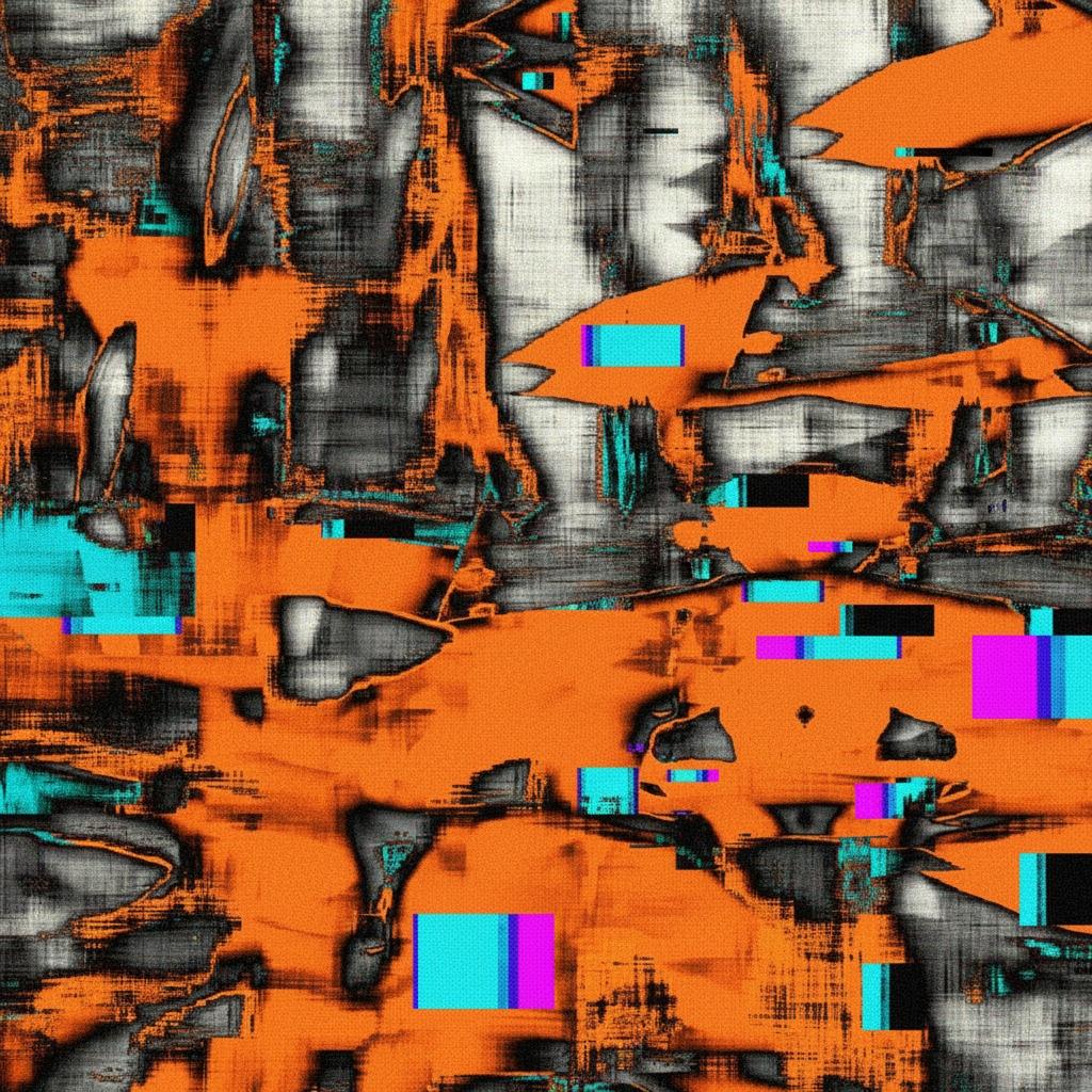 Horizons Fragmentés : Une Étude Éternelle Du Chaos Numérique Et Des Strates Orange Brûlé — Amélie Caron