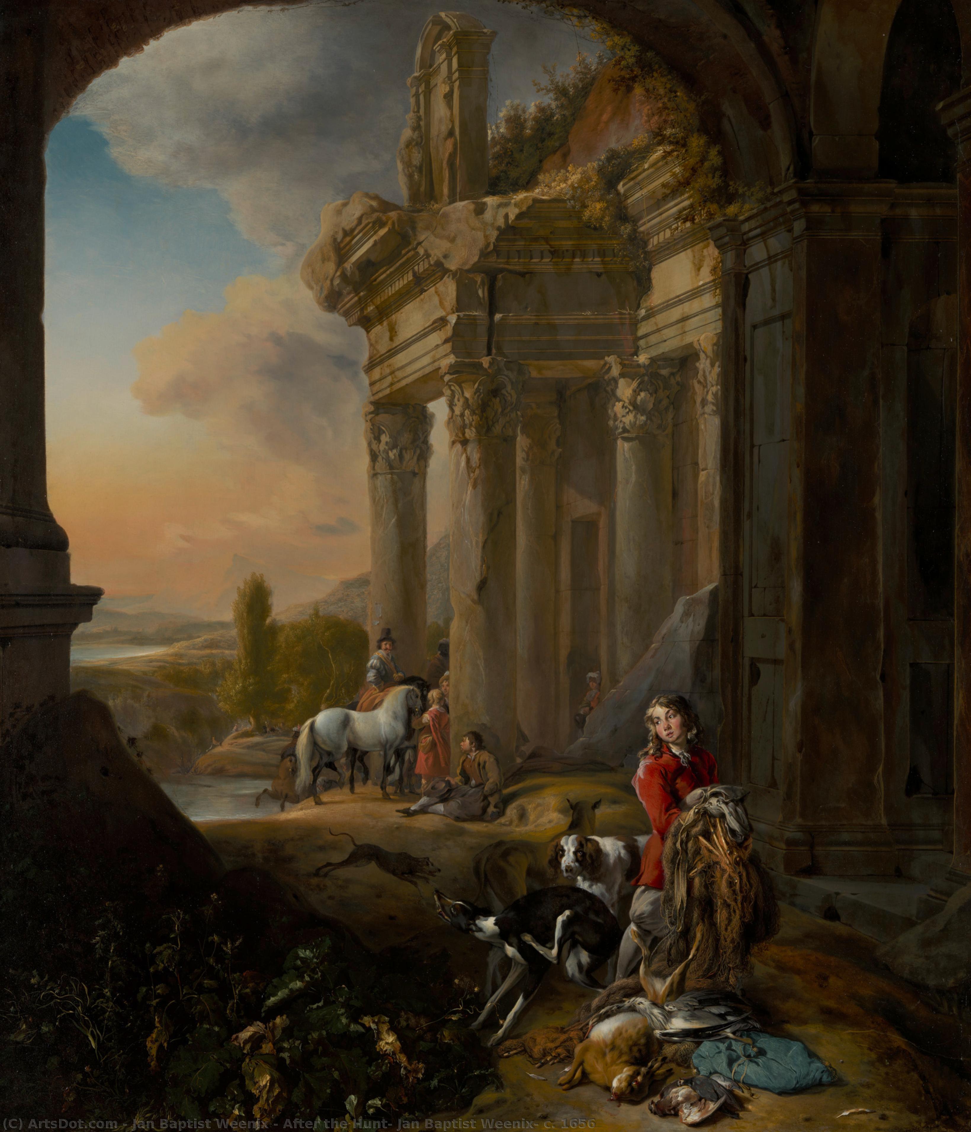 After The Hunt, Jan Baptist Weenix, C. 1656 — Jan Baptist Weenix