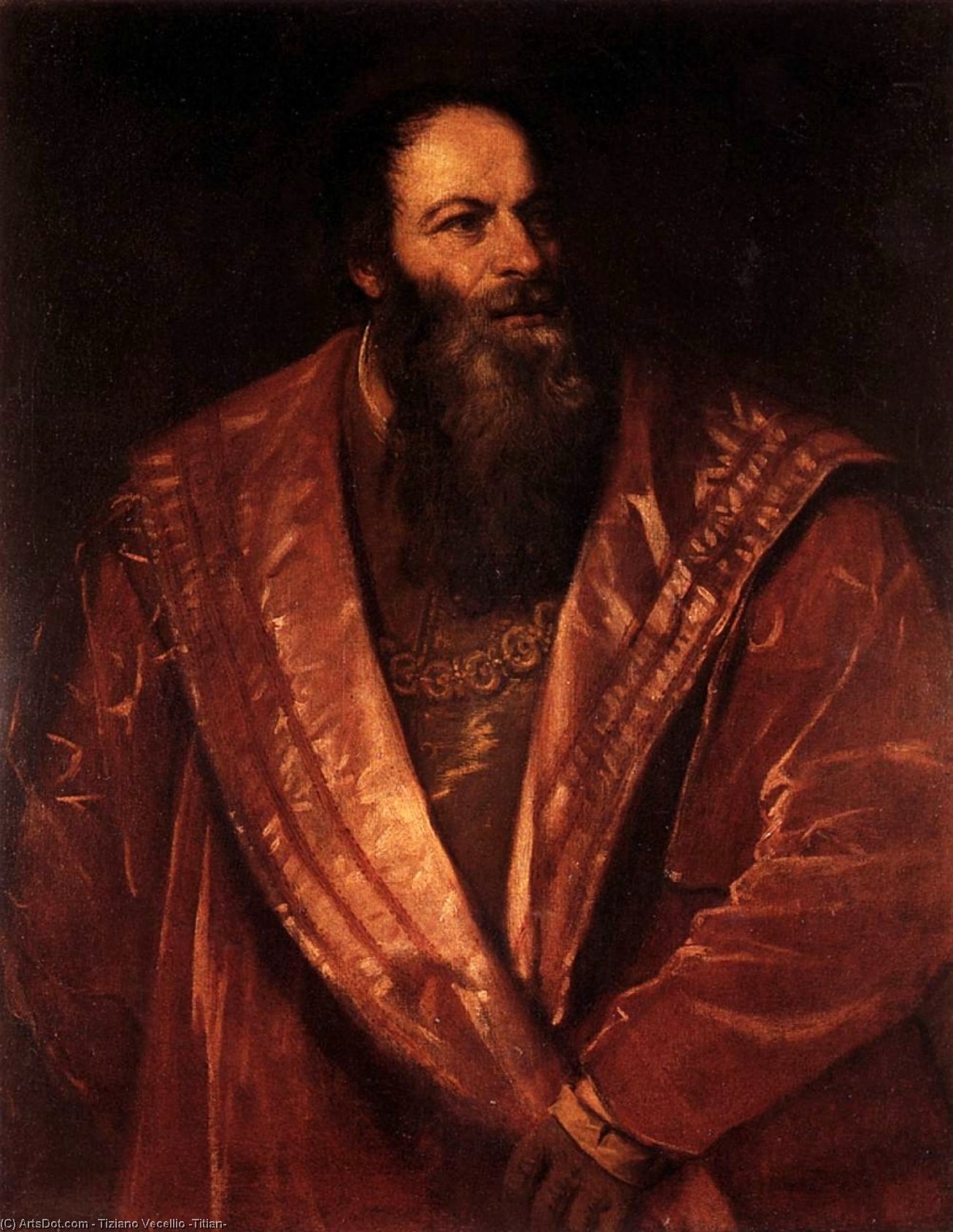 Retrato De Pietro Aretino — Tiziano