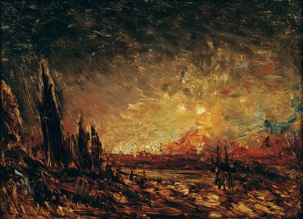 Fire by Феликс Зим, oil on linen painted by hand