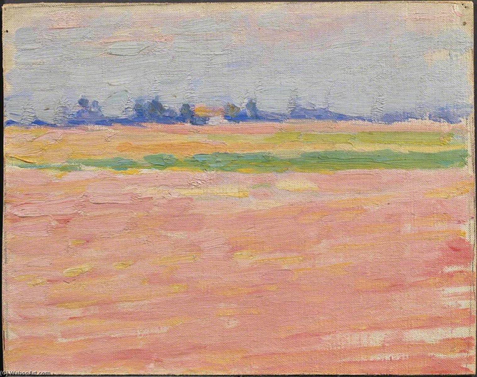 Morning over the Ploughed Fields by Robert Polhill Bevan, oil on linen painted by hand