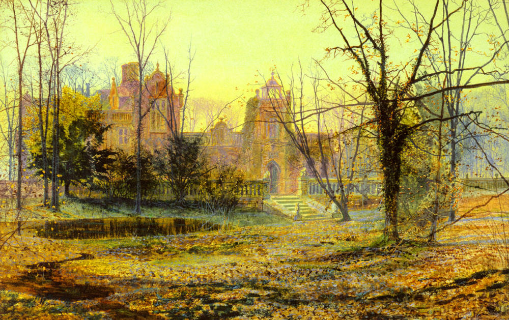 Evening, Knostrop Old Hall — John Atkinson Grimshaw