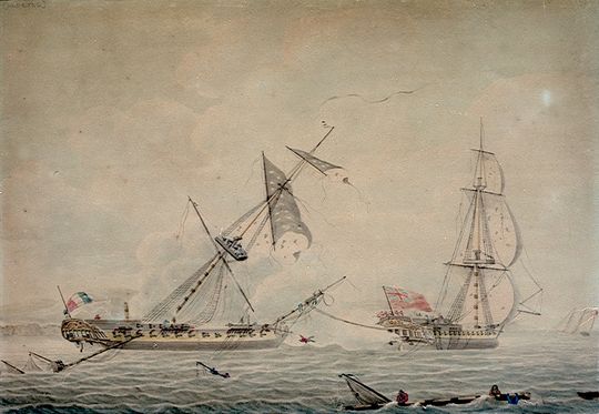 Hms Blanche And Pique — Robert Dodd