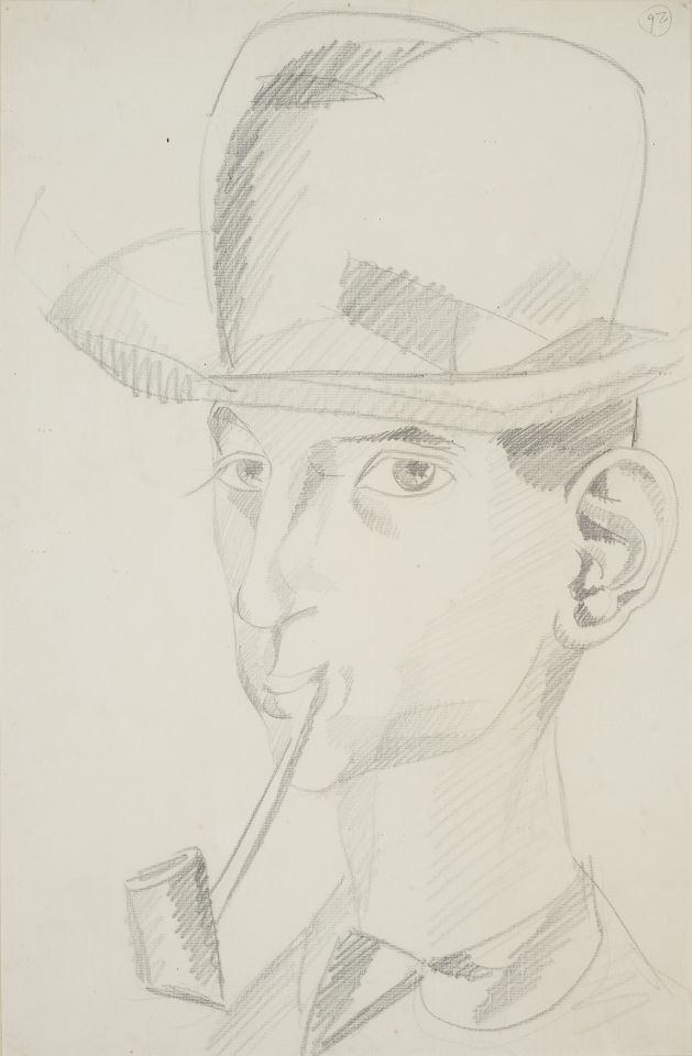 Self-portrait With A Pipe — Henri Gaudier-brzeska