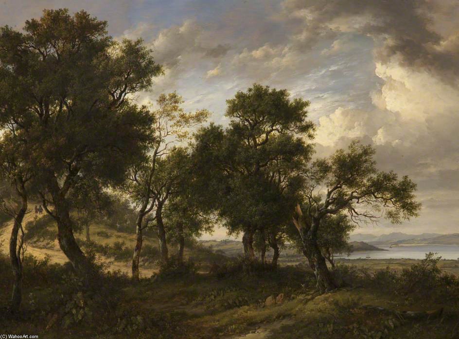 Cramond, Near Edinburgh by Patrick Nasmyth, oil on linen painted by hand