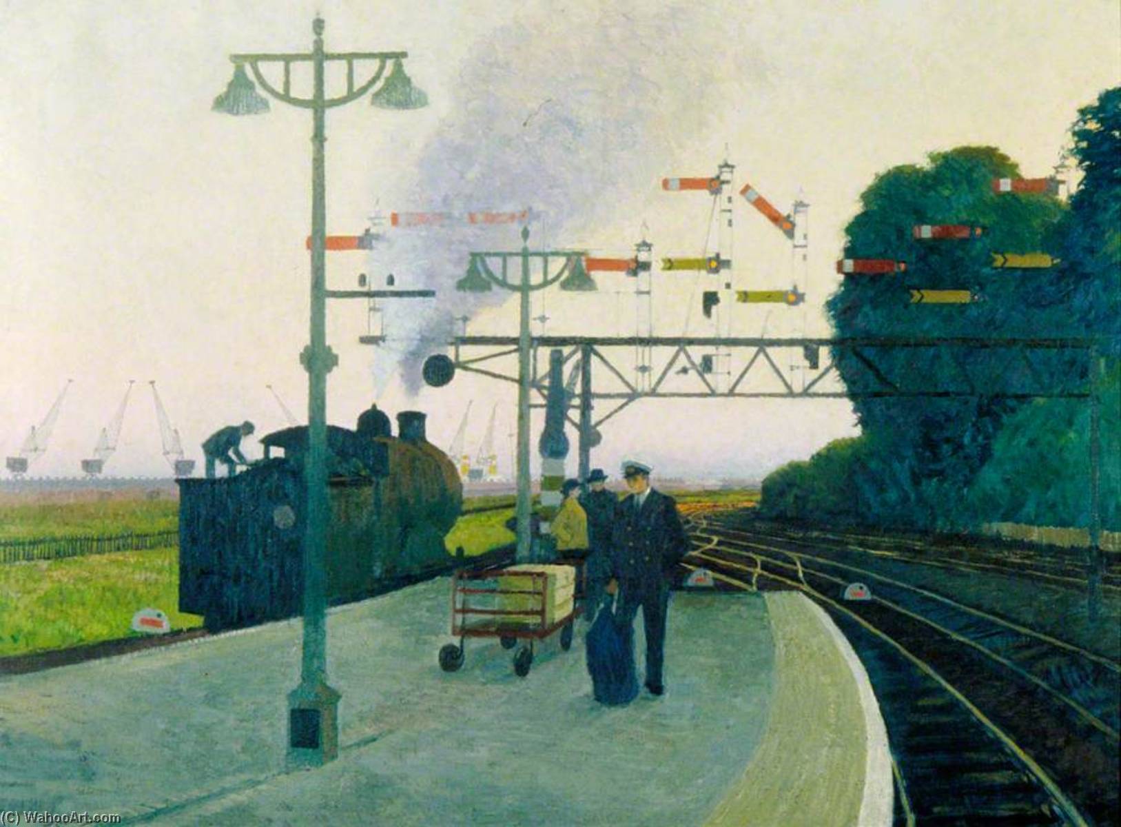 Platform Number 4, Southampton Central Station, Evening — Peter Leonard Folkes