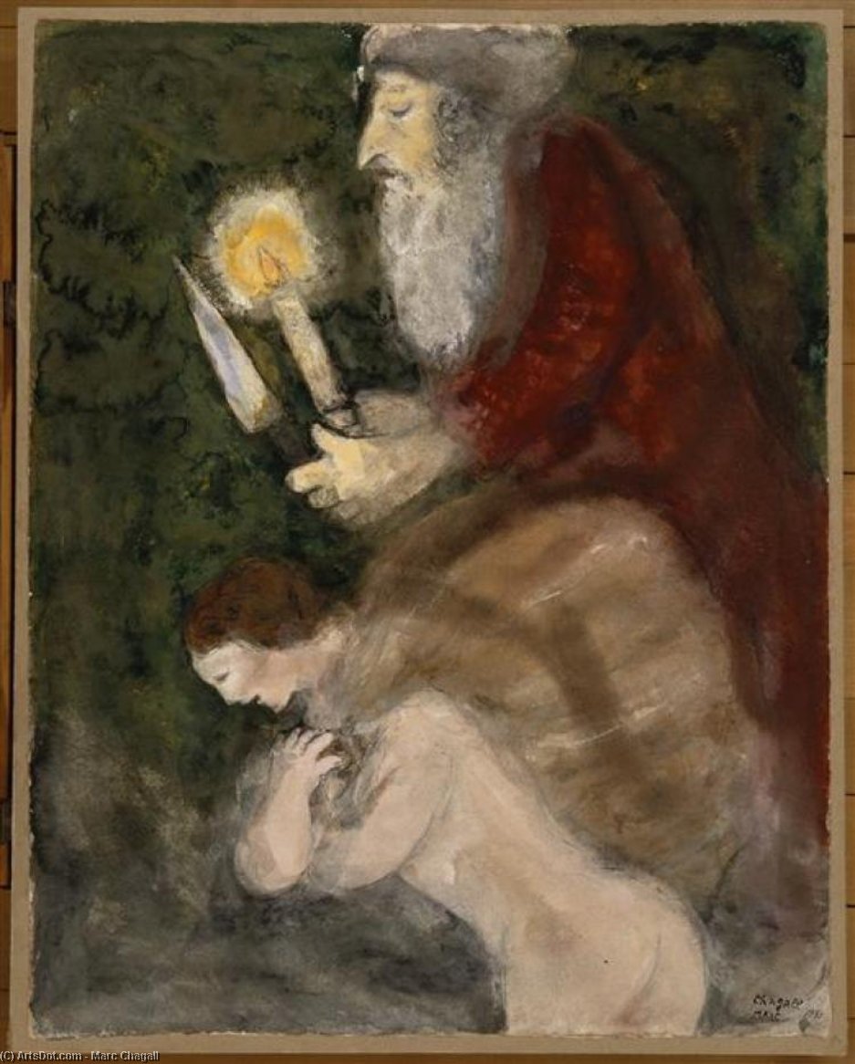 Abraham Et Isaac Sur Le Chemin Du Sacrifice — Marc Chagall