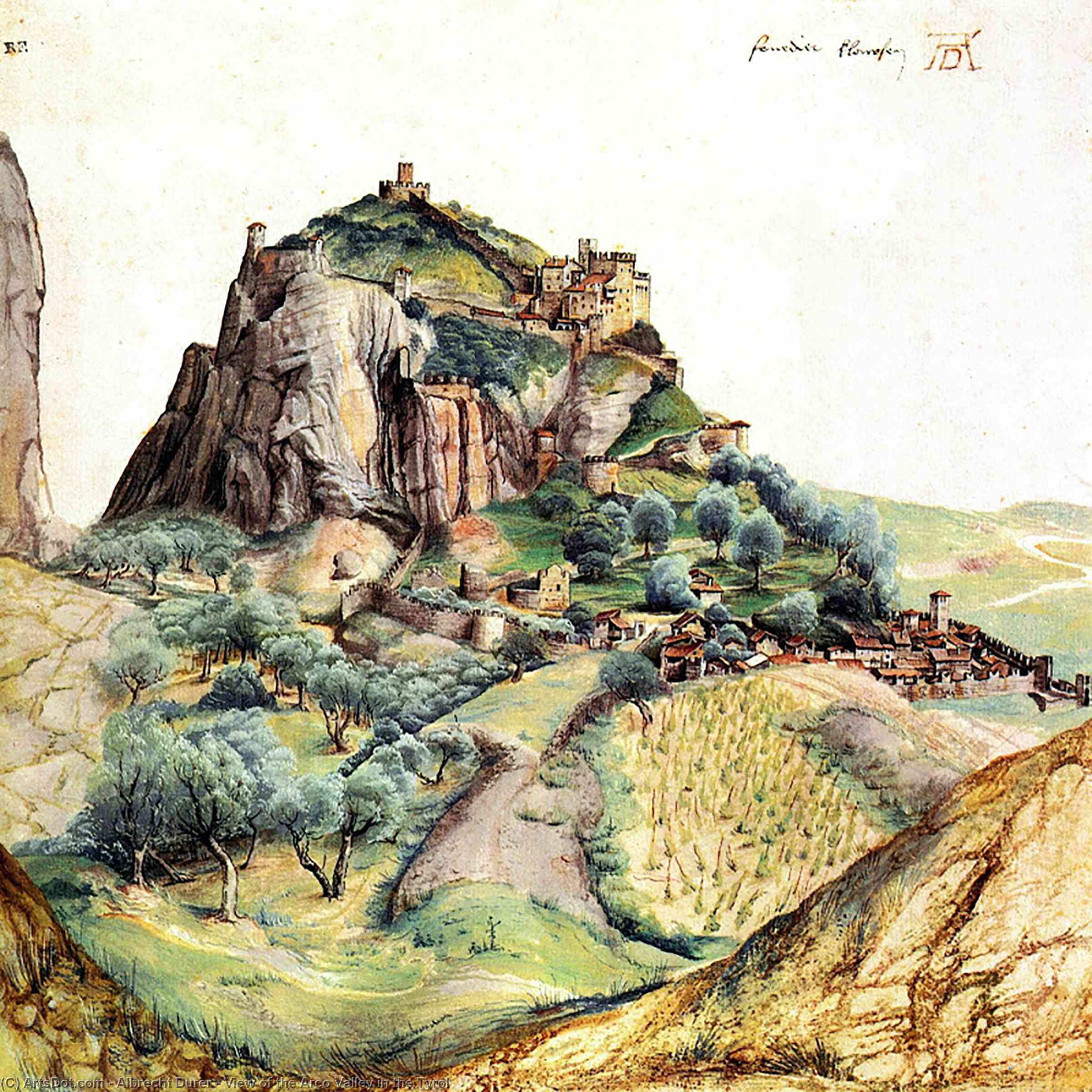 Widok Doliny Arco W Tyrolu — Albrecht Dürer