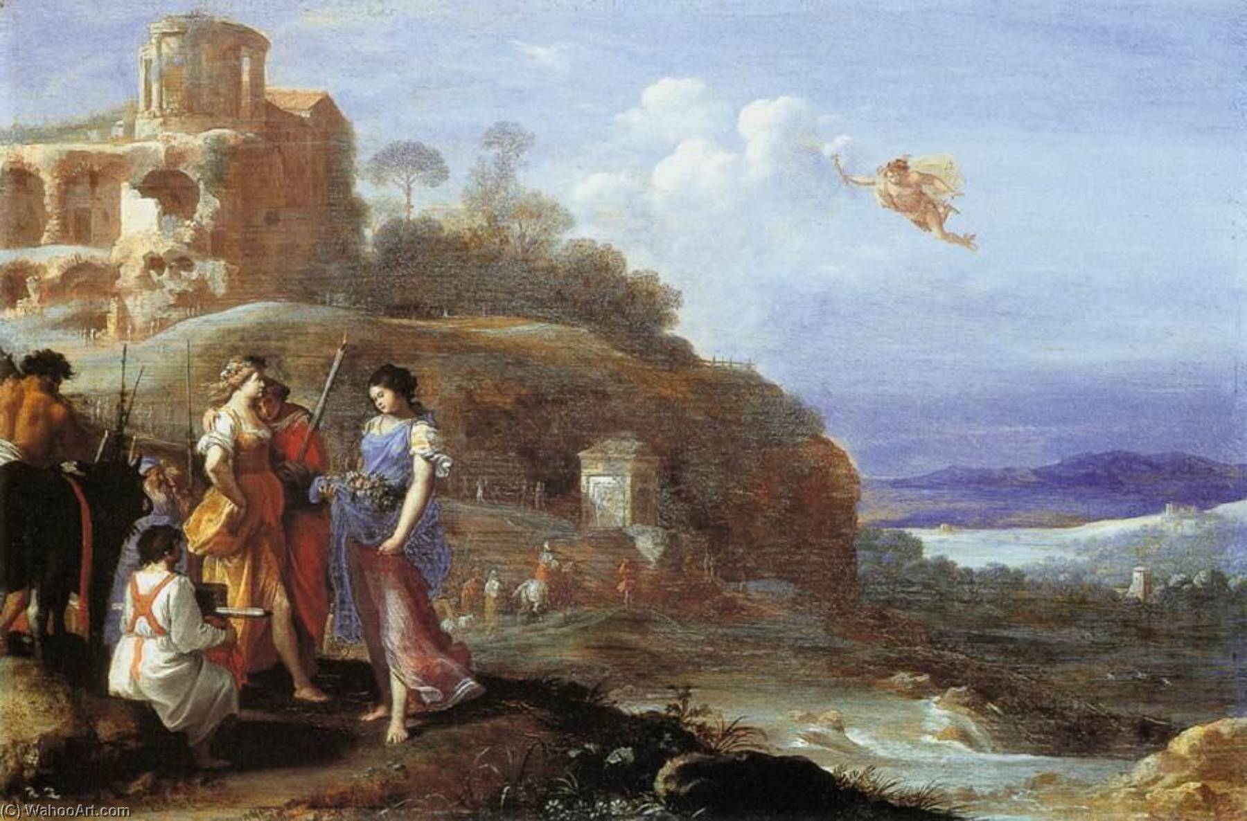 Mercury And Herse — Cornelius Van Poelenburgh