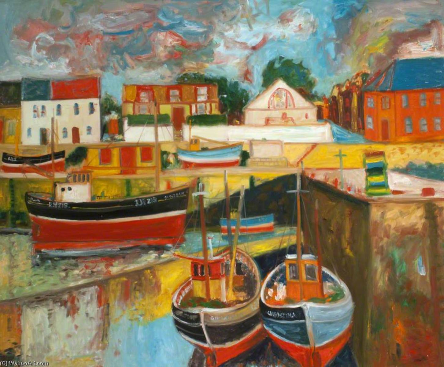 Harbour Scene With Boats — John Bellany Cbe Ra