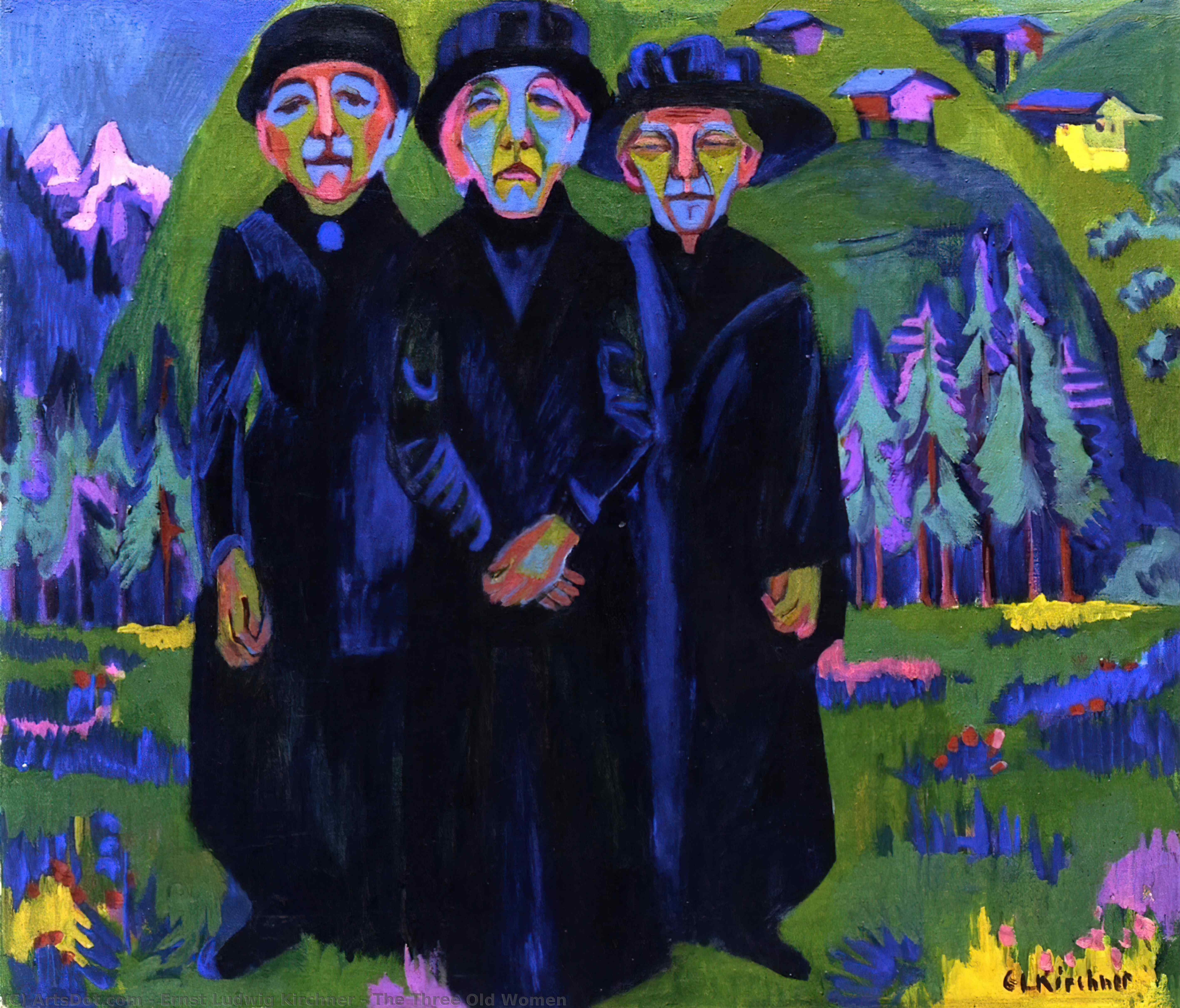 The Three Old Women — Ernst Ludwig Kirchner