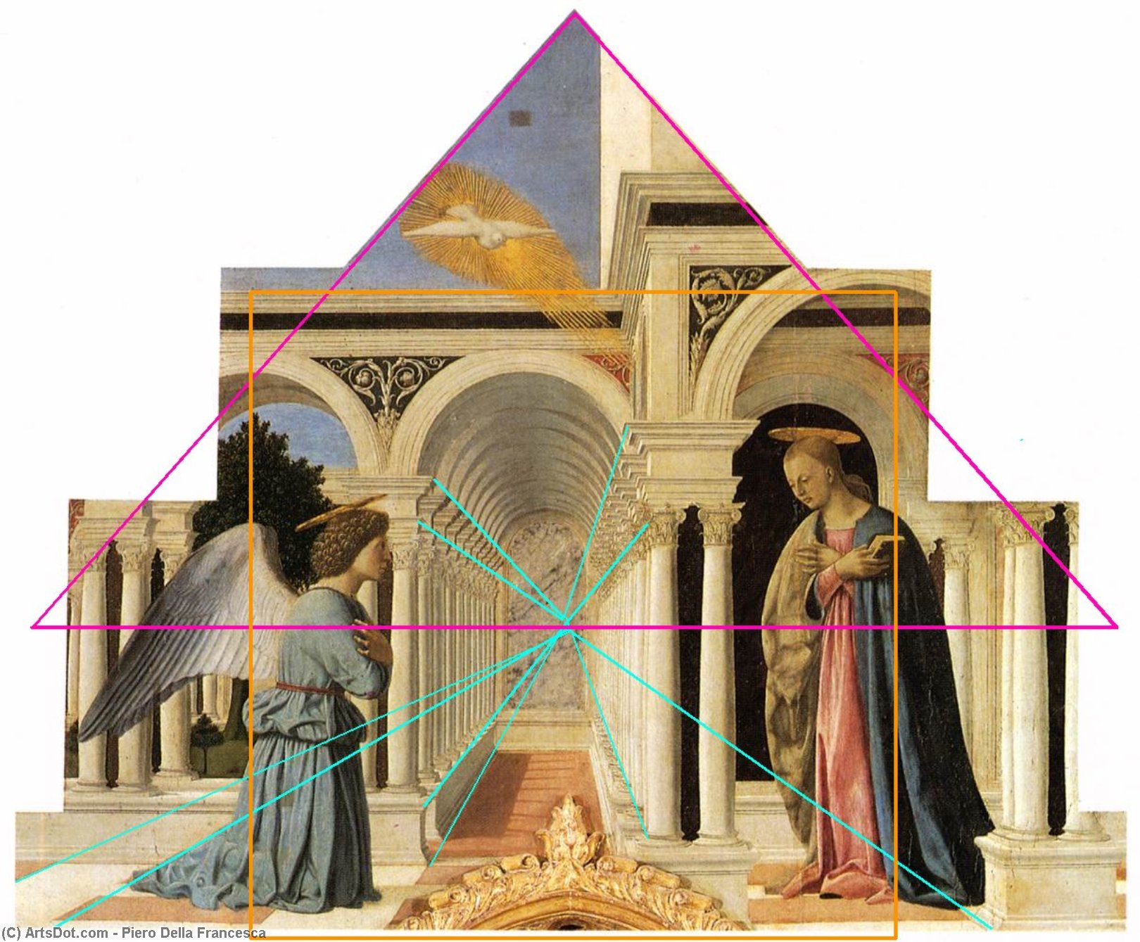 Polyptych Of St Anthony: The Annunciation — Пьеро Делла Франческа