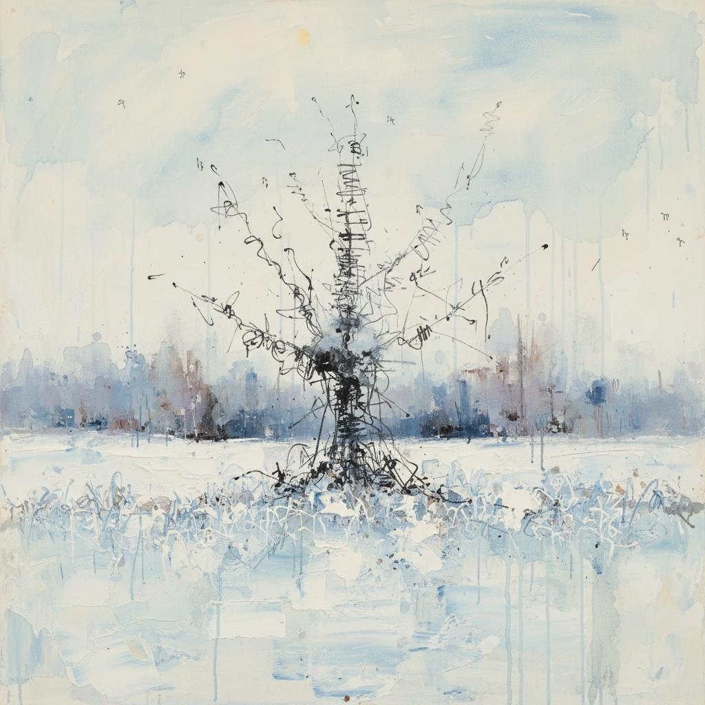 Solitudine Frammentata In Carboncino E Brina — Jacques Villedieu