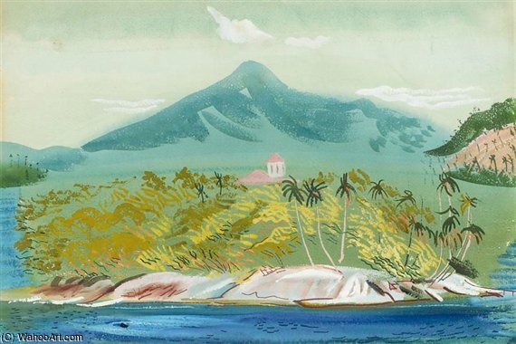 Tropical Island With Hut — बोरिस दिमित्रिएविच ग्रिगोरिएव