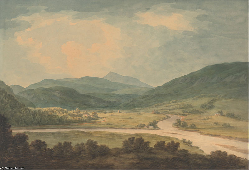The River Tay And Tributary by John Warwick Smith, oil on linen painted by hand