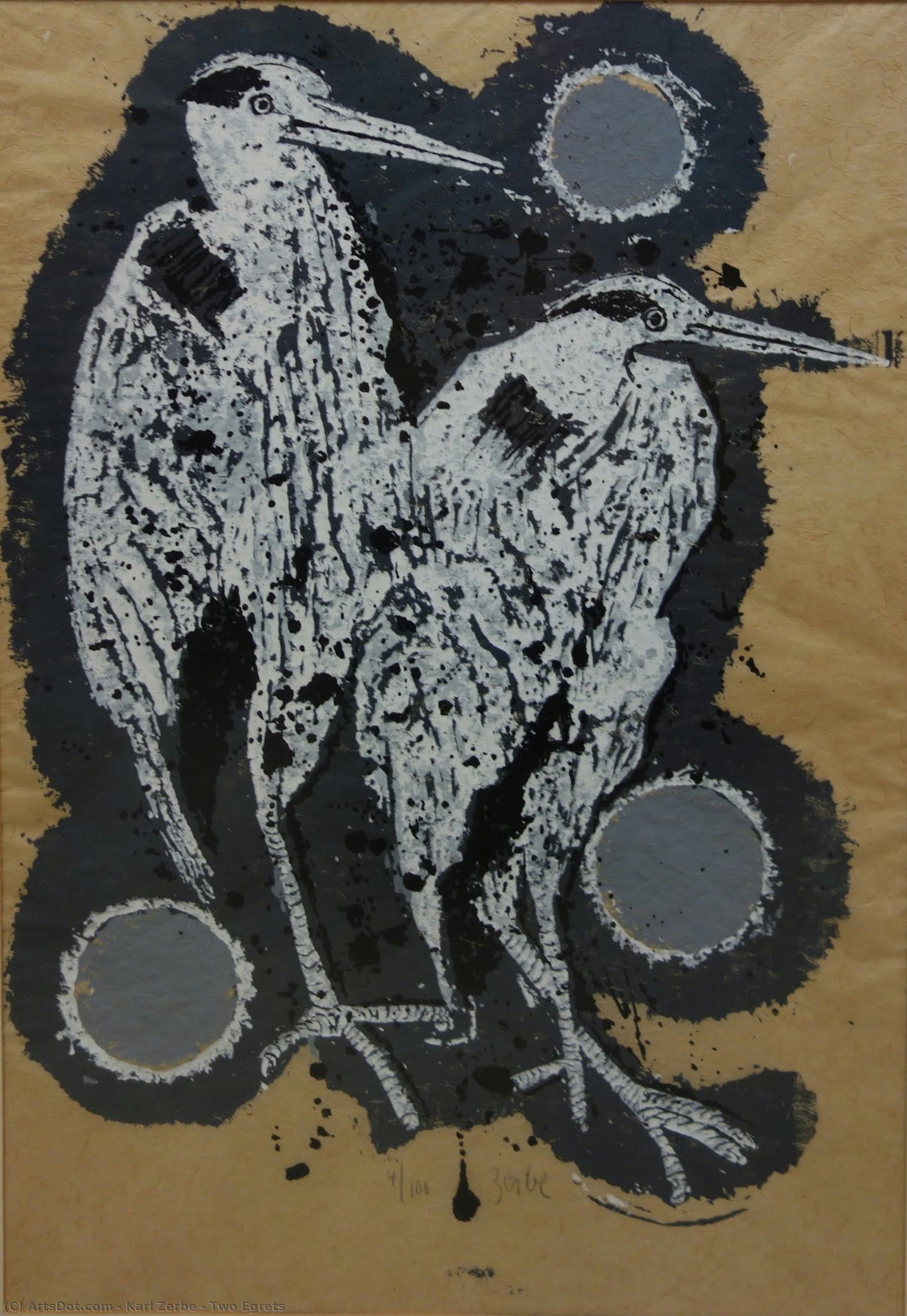 Two Egrets — Karl Zerbe