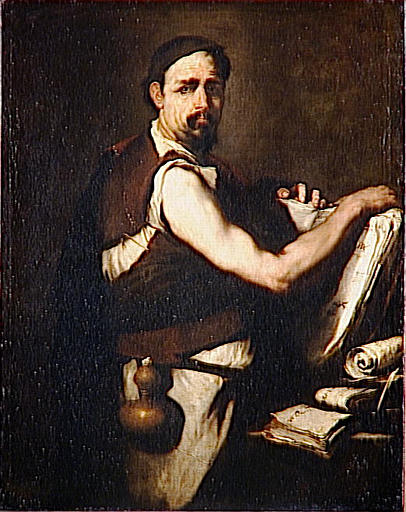 Philosophe Avec Une Gourde A La Ceinture — Luca Giordano