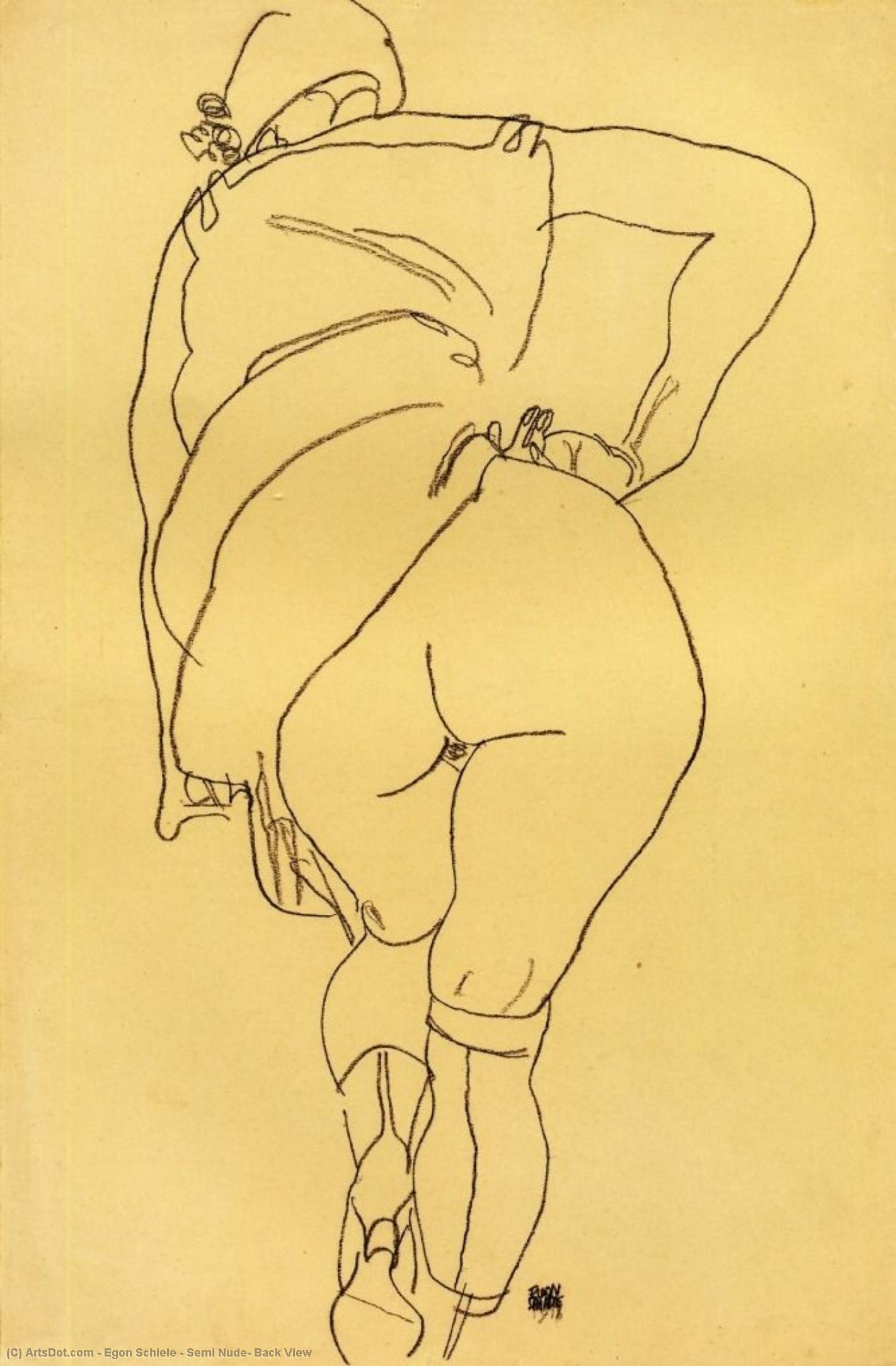 Semi Nude, Back View — إغون شيله