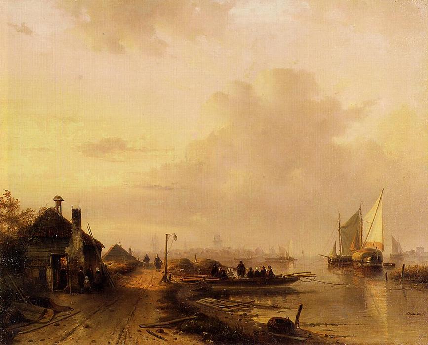 The Ferry — Charles Henri Joseph Leickert