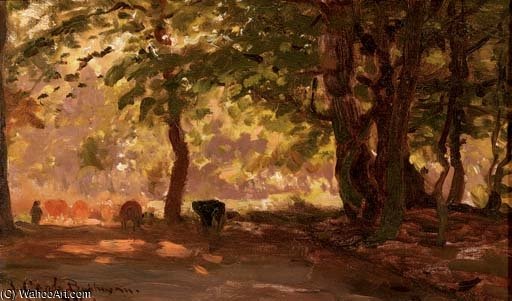 A Forest Path - A Study — Julius Jacobus Van De Sande Bakhuyzen