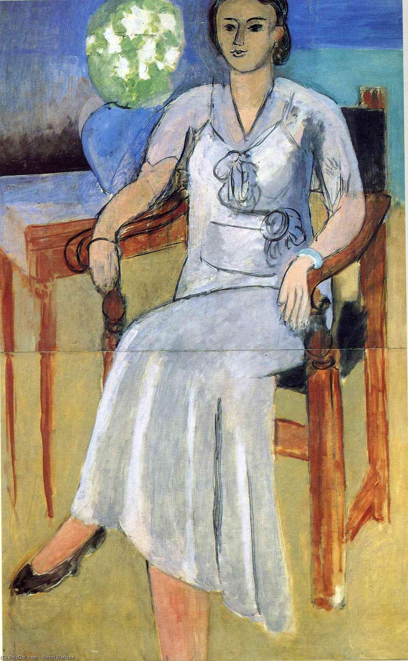 Mulher Com Vestido Branco — Henri Matisse