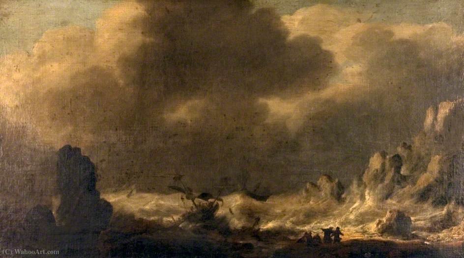 A Rocky Coastal View — Jan Porcellis