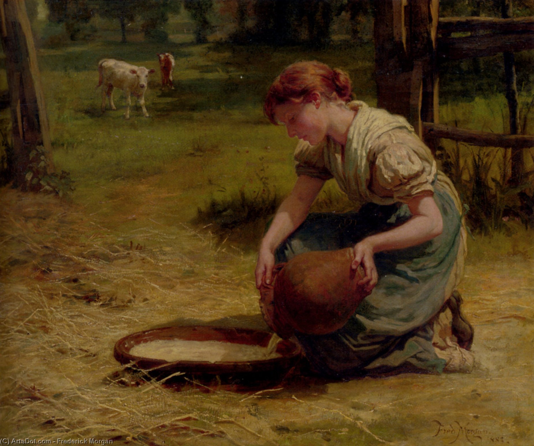 Milk For The Calves — Frederick Morgan