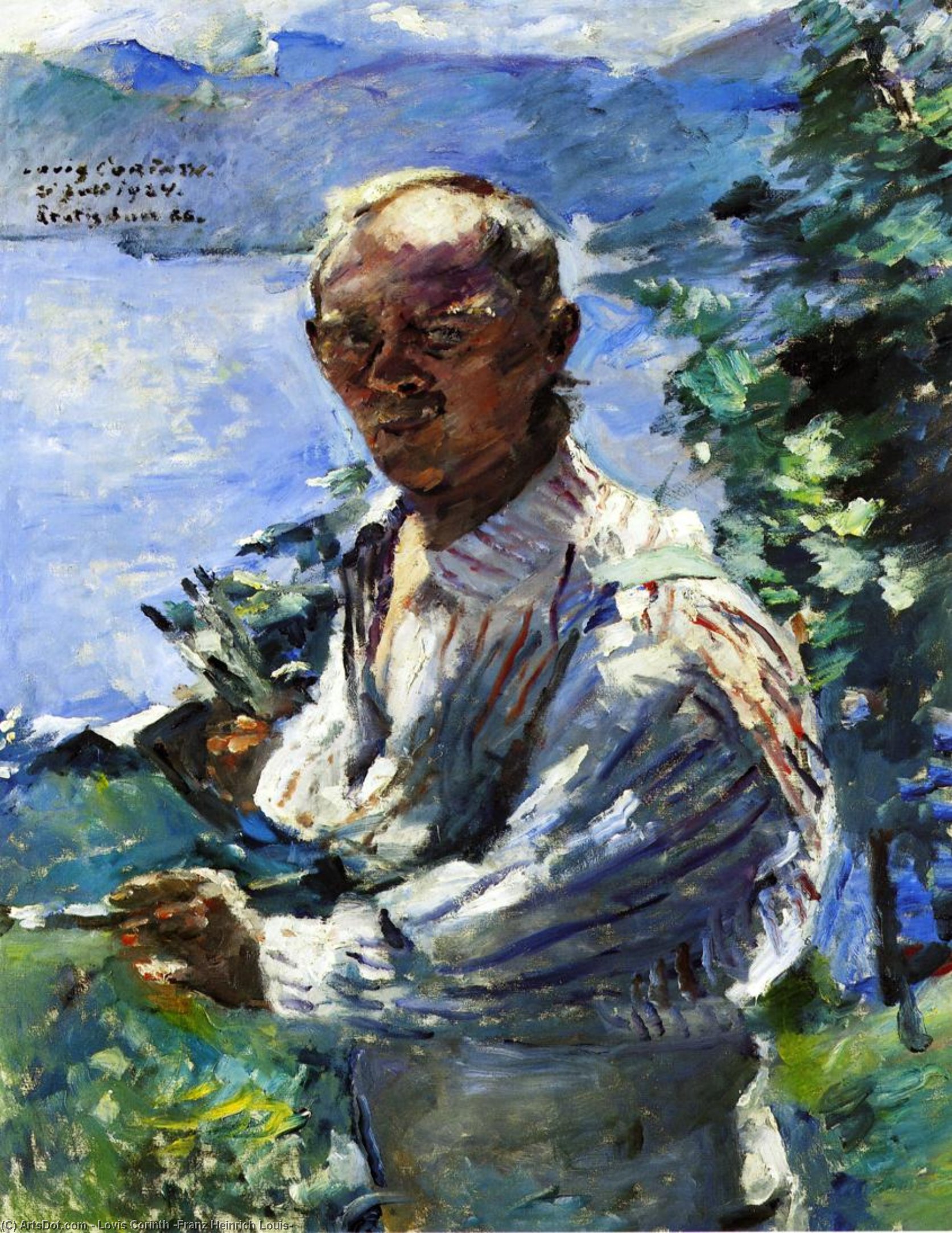 Large Self Portrait At The Walchensee — 로비스 코린트