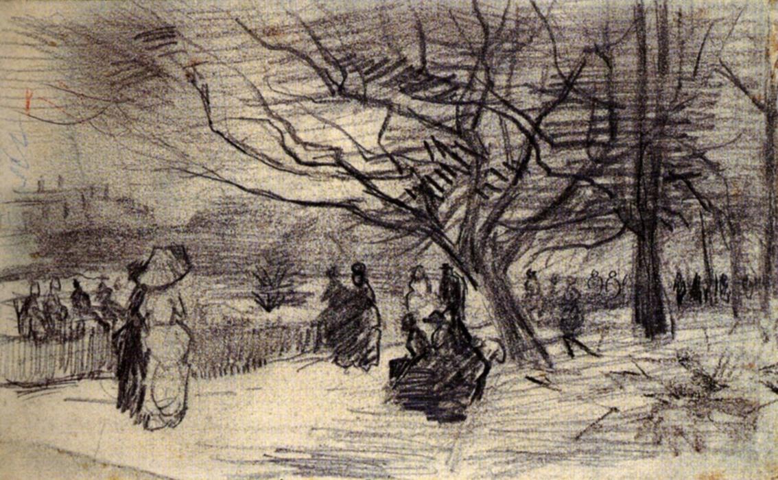 Figures In A Park — Vincent Willem Van Gogh