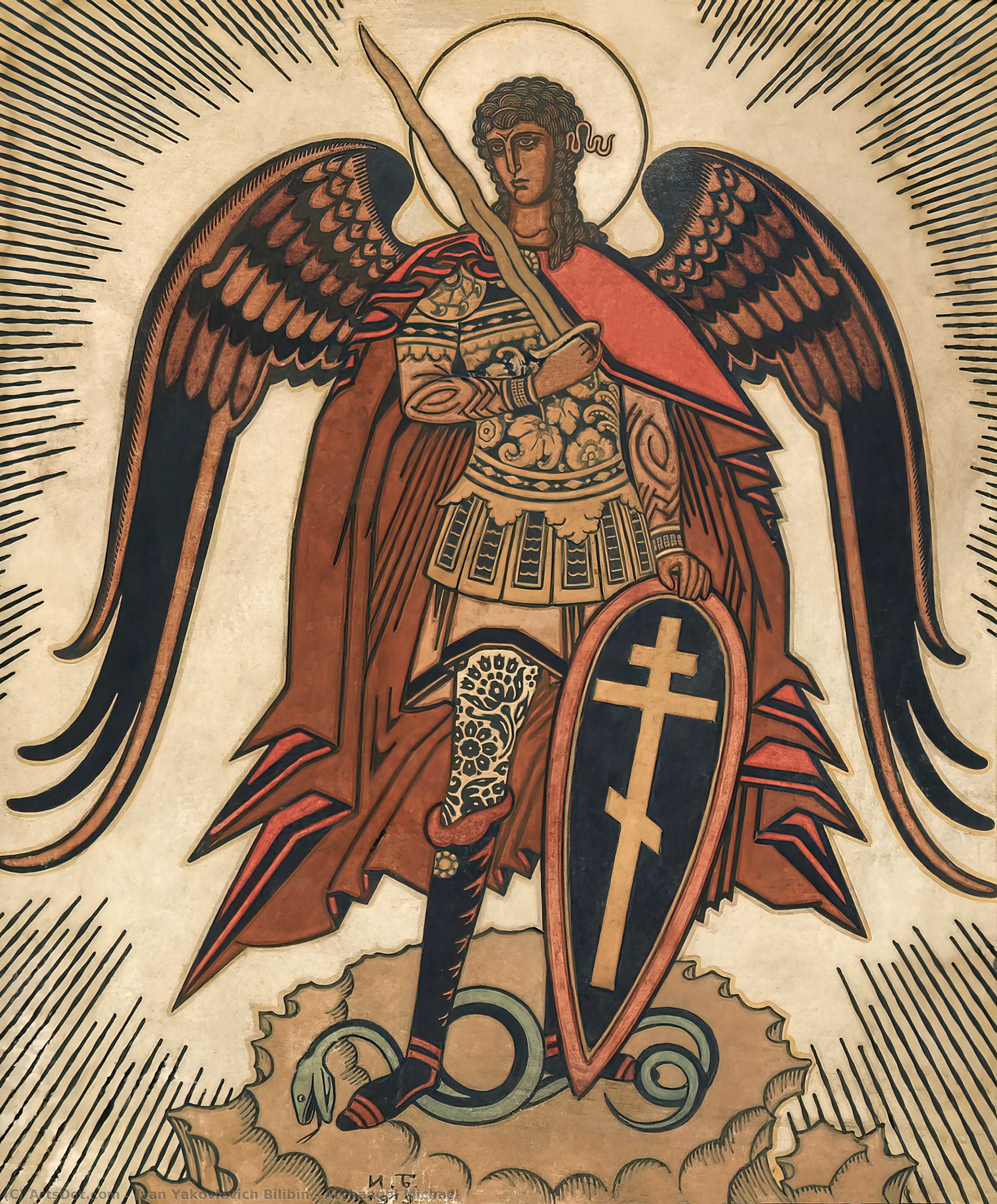 Archangel Michael — Ivan Yakovlevich Bilibin