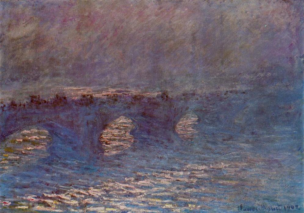 Waterloo Bridge, Effekt Des Nebels — Claude Monet
