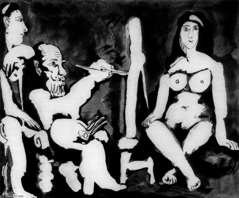 The Painter And His Model 9 — Pablo Picasso