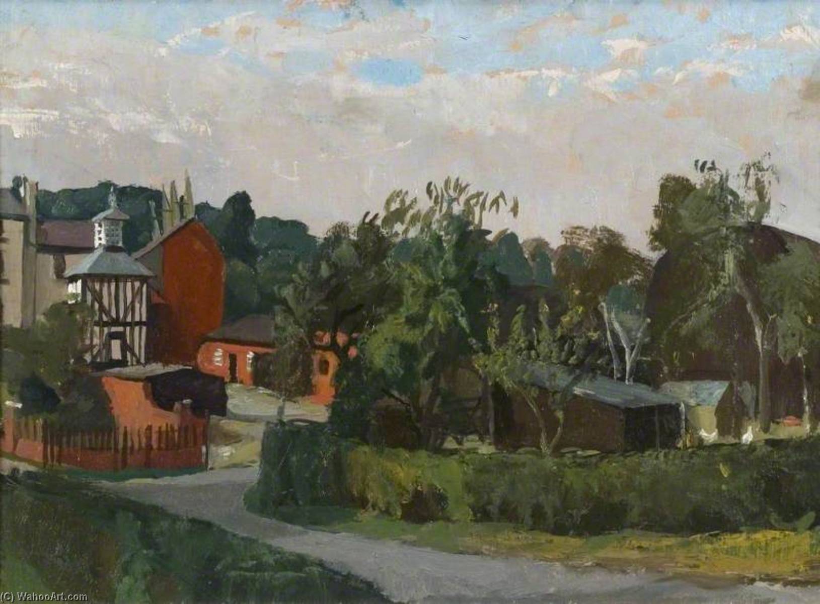 King's Pyon by John Arthur Malcolm Aldridge, oil on linen painted by hand