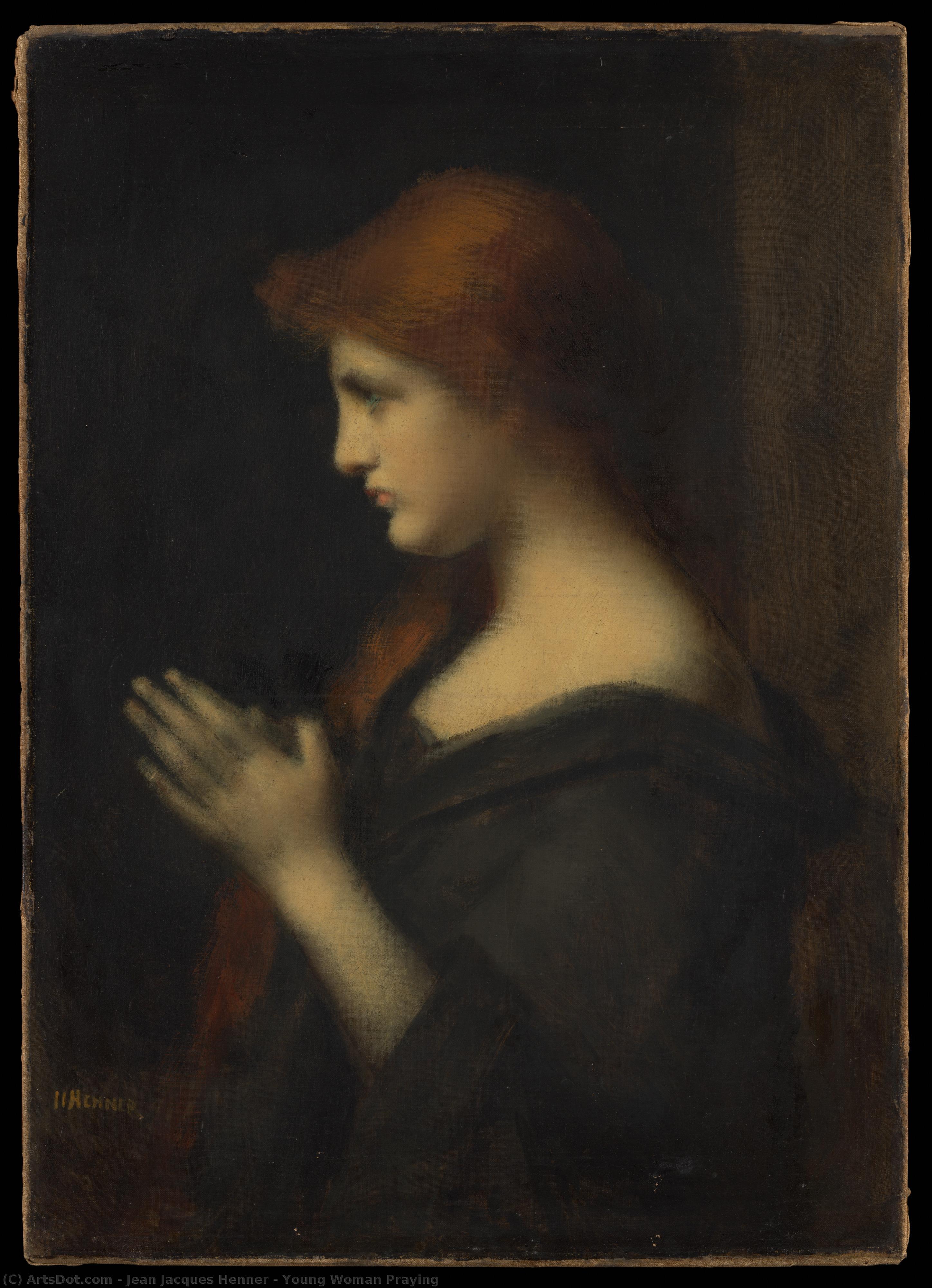 Young Woman Praying — Jean-jacques Henner