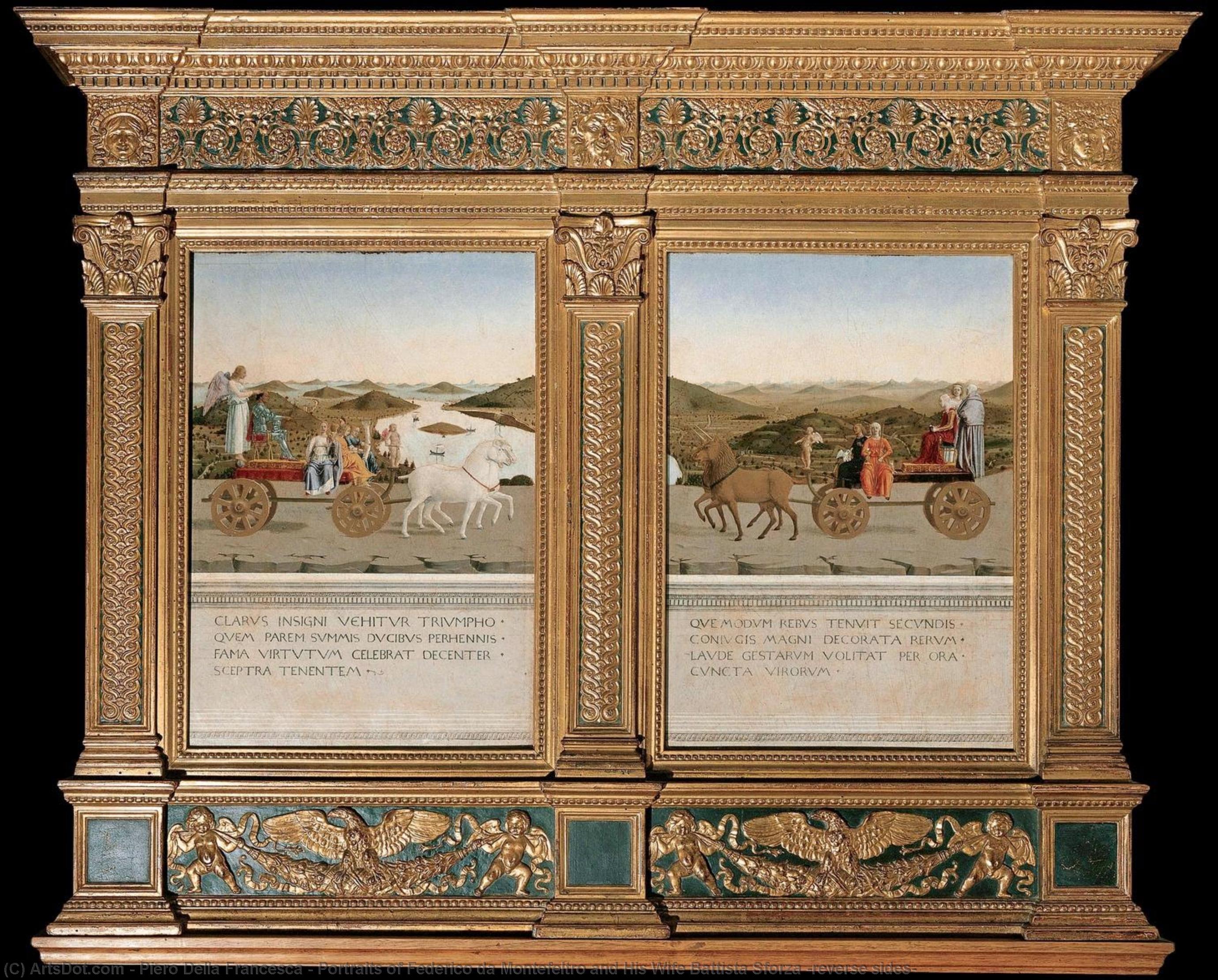 Portraits Of Federico Da Montefeltro And His Wife Battista Sforza (reverse Sides) — Piero Della Francesca