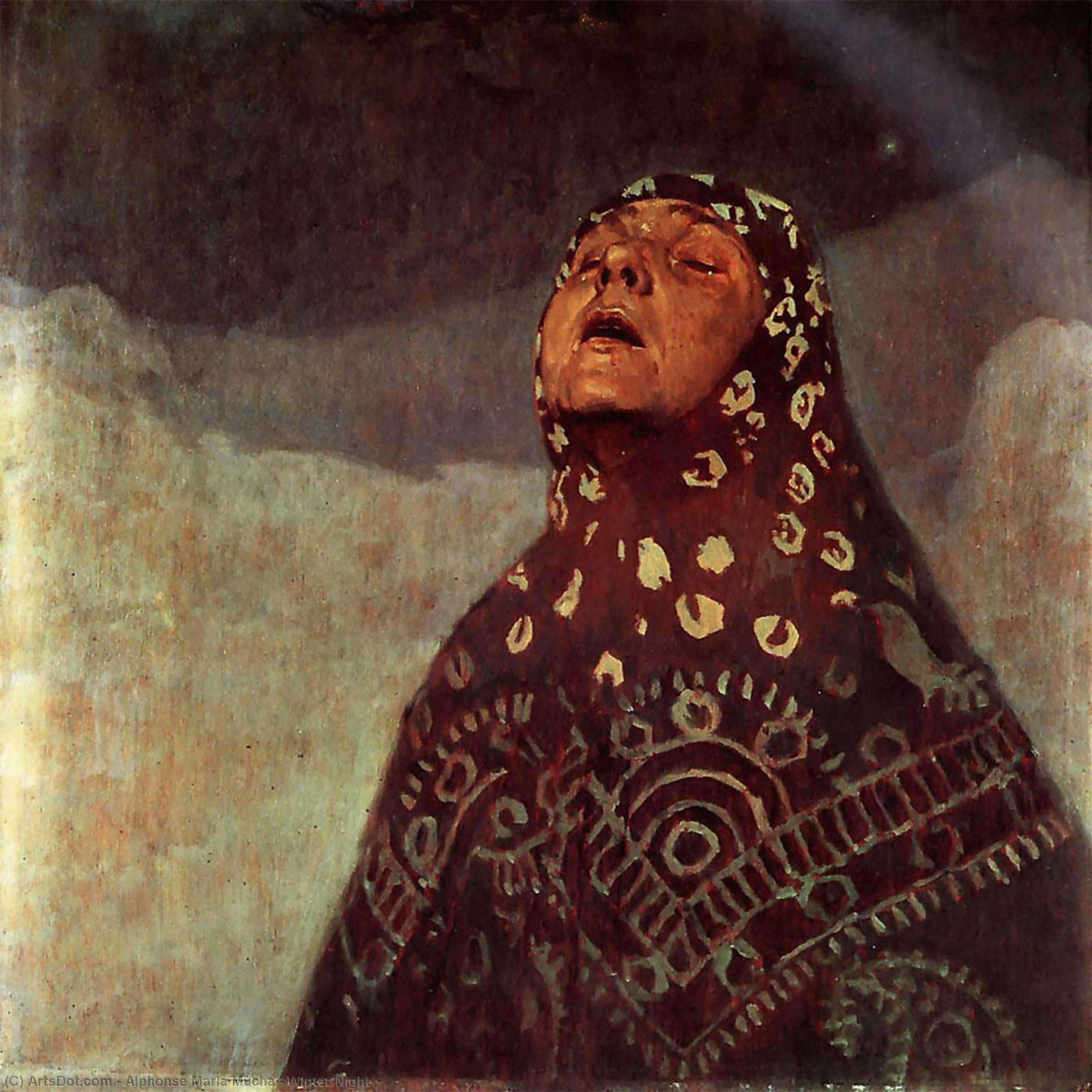 Winter Night — Alphonse Mucha