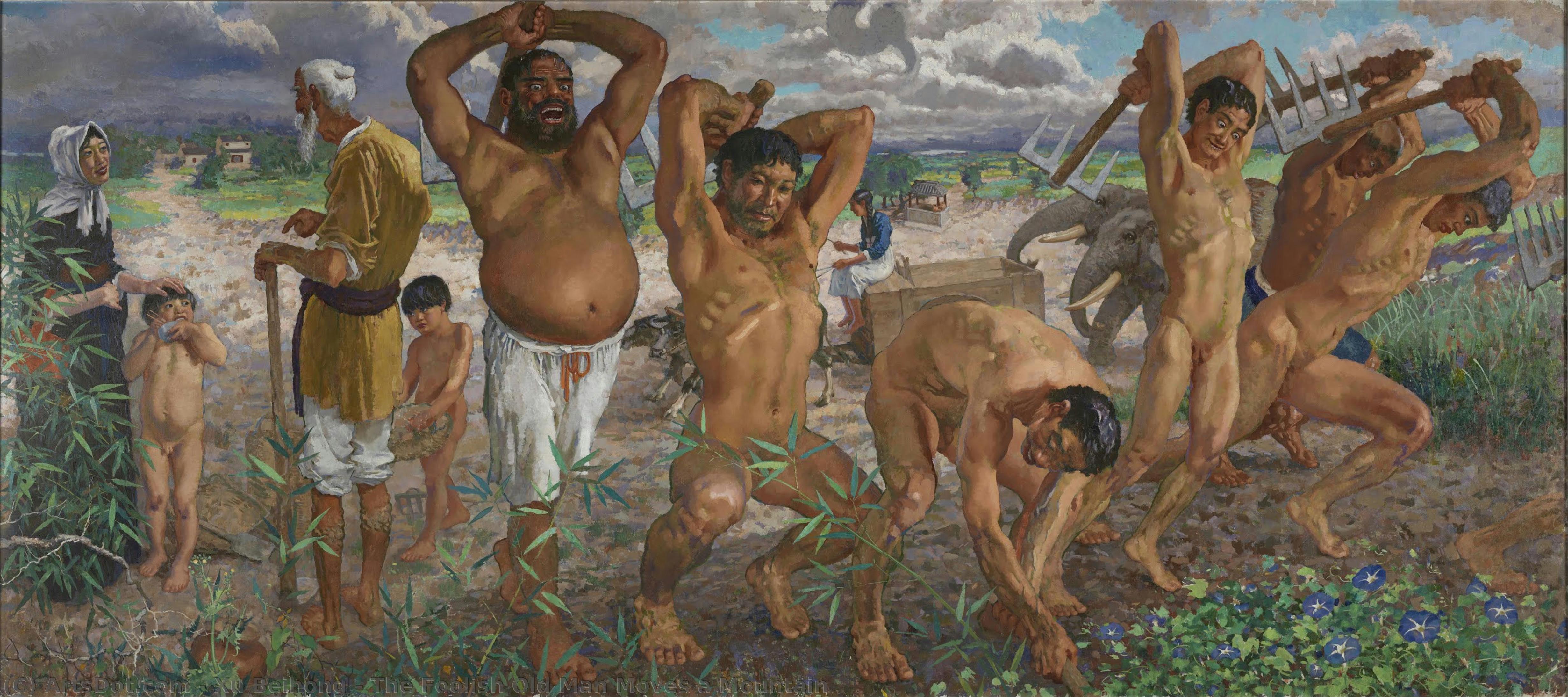 Il Vecchio Stolto Sposta La Montagna — Xu Beihong