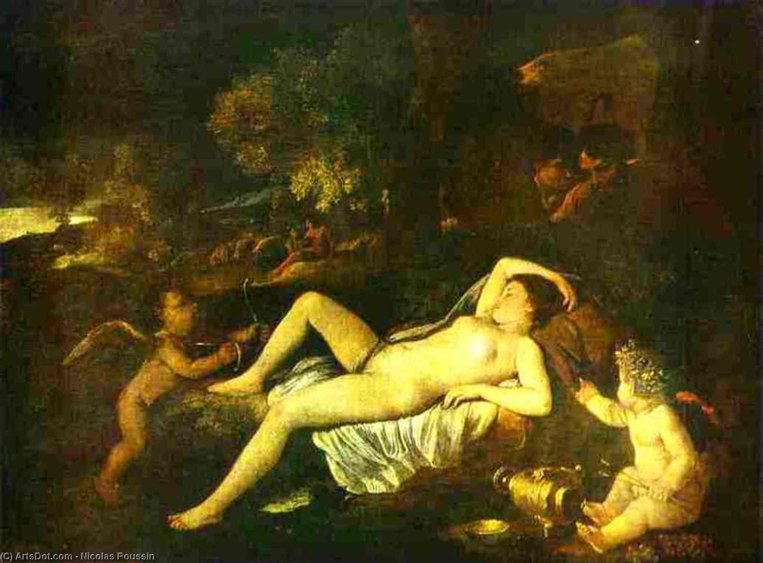 The Sleeping Venus And Cupid — ニコラ・プーサン